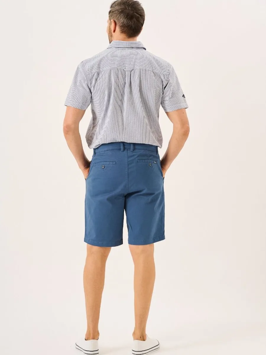 mykonos_blue_stretch_chin_5.webp Quba & Co Mykonos Blue Stretch Chino Shorts - Sandor New