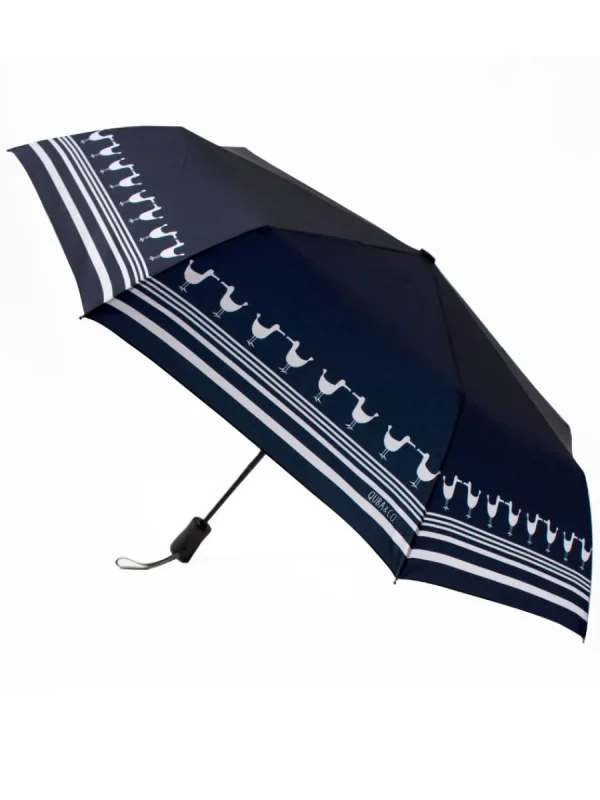 Quba & Co Navy Albatross Print Umbrella - Albatross Fashion
