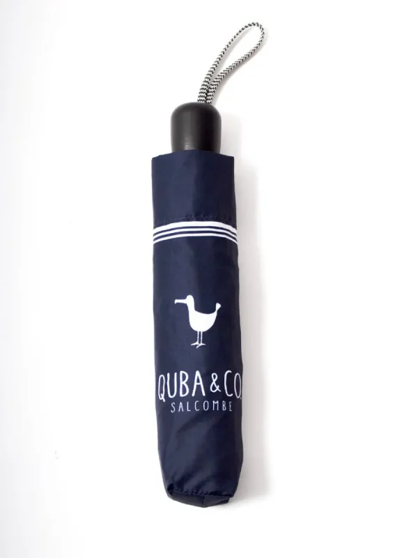 Quba & Co Navy Albatross Print Umbrella - Albatross Fashion
