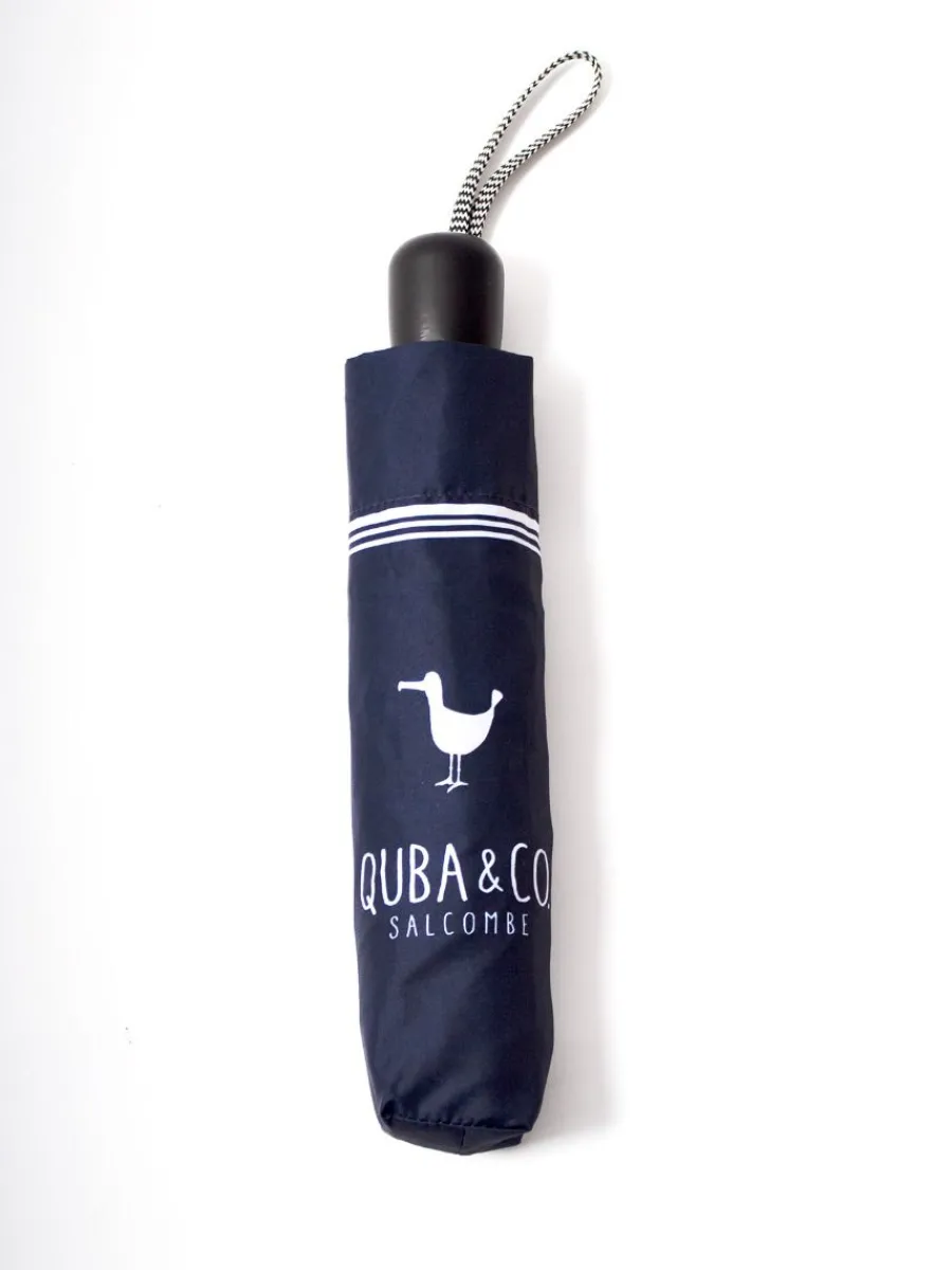 navy_albatross_print_umbr_1.webp Quba & Co Navy Albatross Print Umbrella - Albatross Fashion