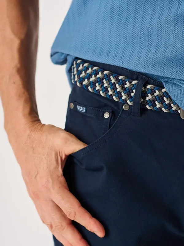 Quba & Co Navy And Blue Men's Woven Style Belt - Barnen Fashion