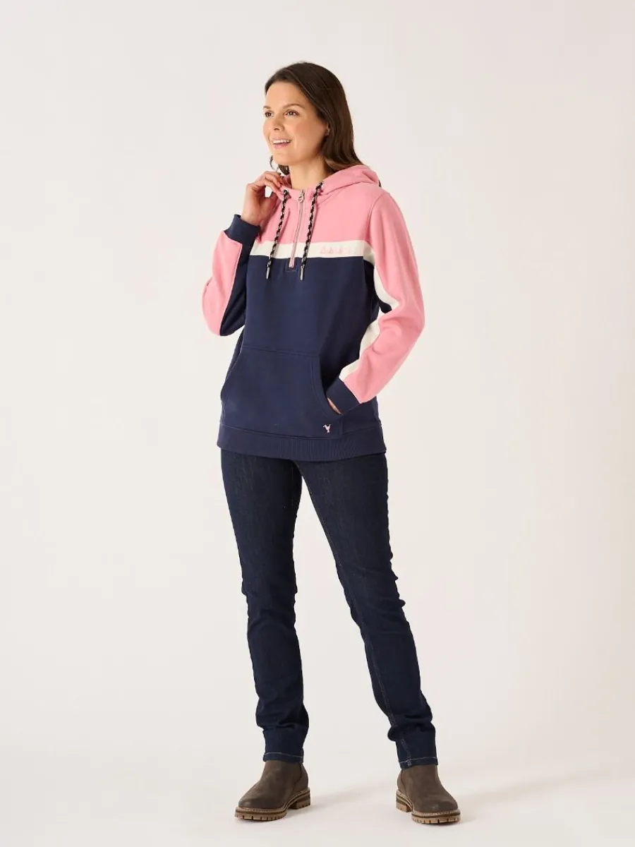 navy_and_soft_rose_half_z_4.webp Quba & Co Navy And Soft Rose Half Zip Quba Sails Hoodie - Aimes Hot