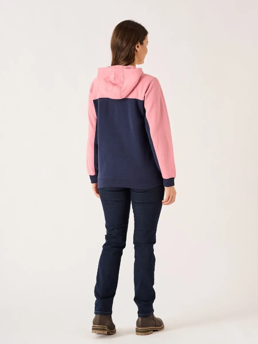 navy_and_soft_rose_half_z_6.webp Quba & Co Navy And Soft Rose Half Zip Quba Sails Hoodie - Aimes Hot