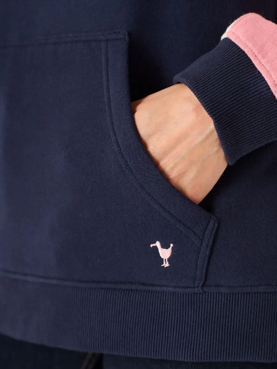navy_and_soft_rose_half_z_7.webp Quba & Co Navy And Soft Rose Half Zip Quba Sails Hoodie - Aimes Hot