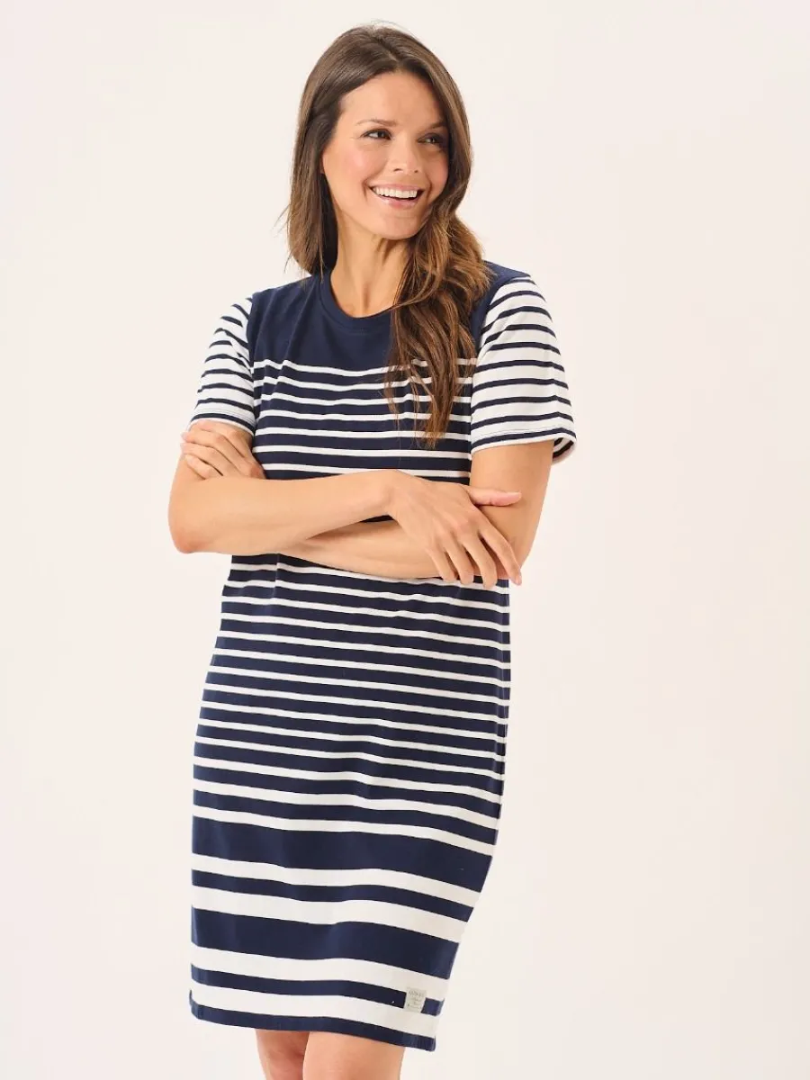 navy_and_white_jersey_str_2.webp Quba & Co Navy And White Jersey Striped Dress - Catalina Outlet
