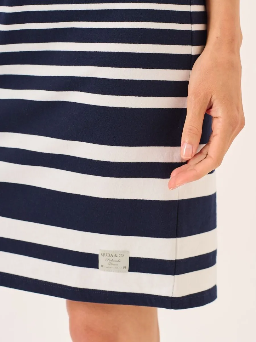 navy_and_white_jersey_str_6.webp Quba & Co Navy And White Jersey Striped Dress - Catalina Outlet