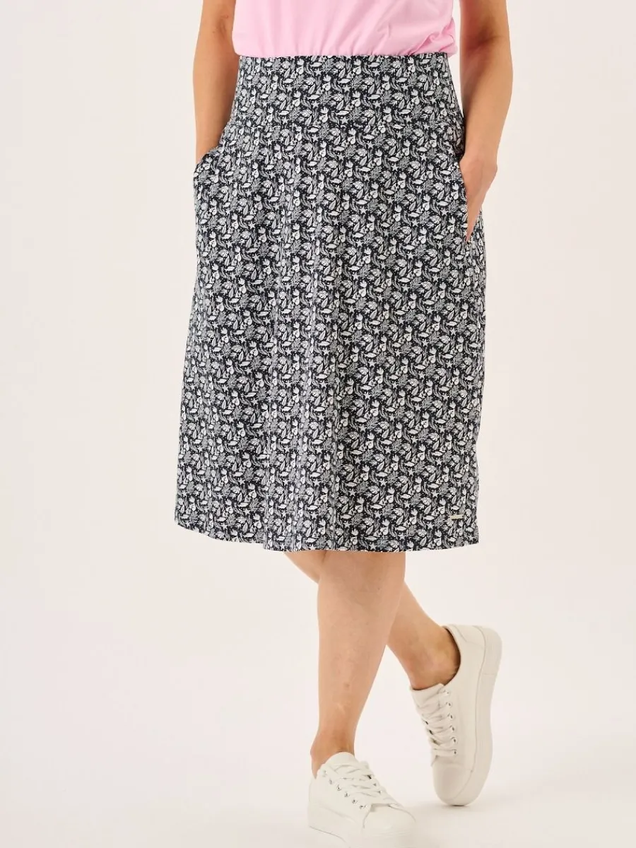 navy_and_white_nautical_p_0.webp Quba & Co Navy And White Nautical Print Jersey Midi Skirt - Raye Online