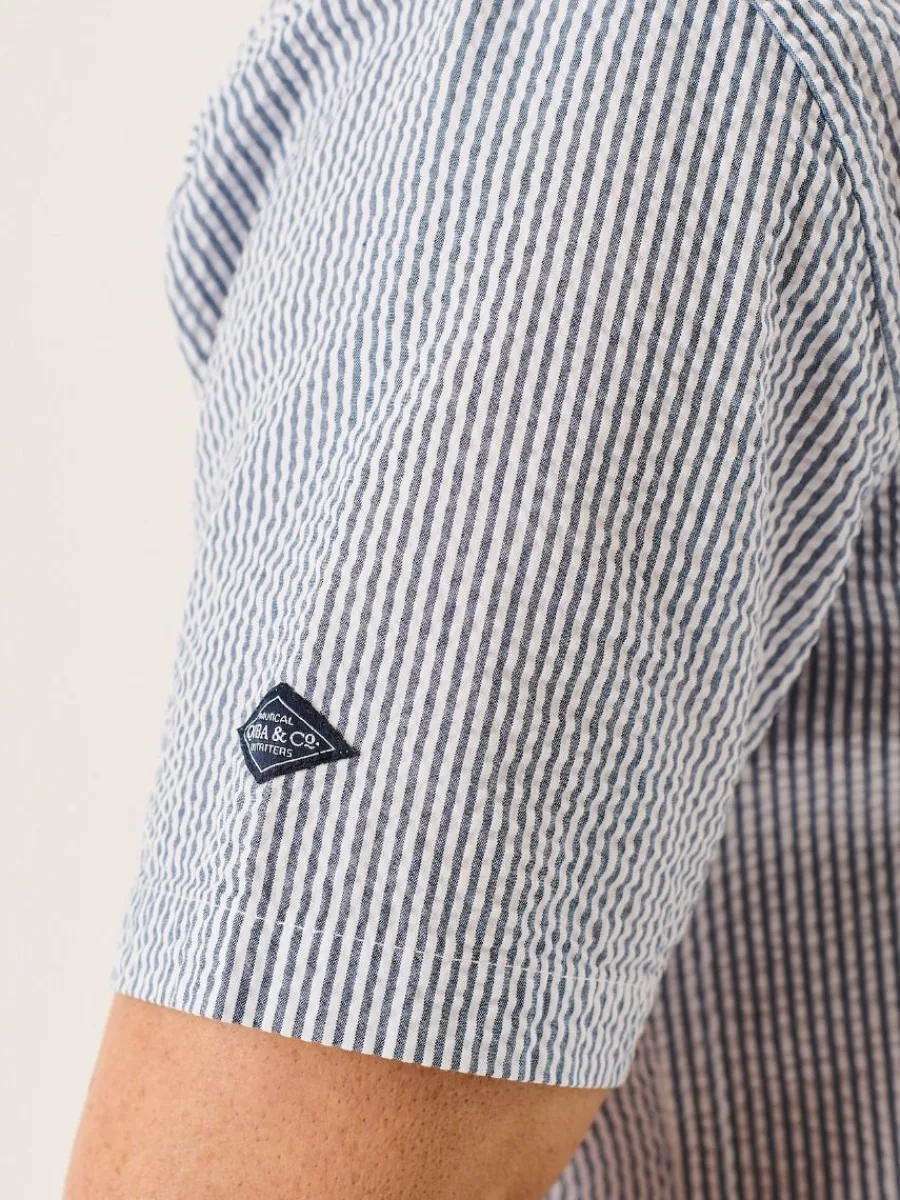 navy_and_white_striped_se_10.webp Quba & Co Navy And White Striped Seersucker Short Sleeve Shirt - Durst Online