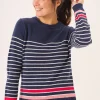 Quba & Co Navy Breton Striped Jumper - Darla Outlet