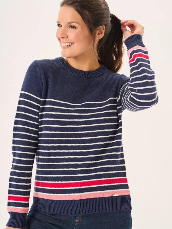 Quba & Co Navy Breton Striped Jumper - Darla Outlet