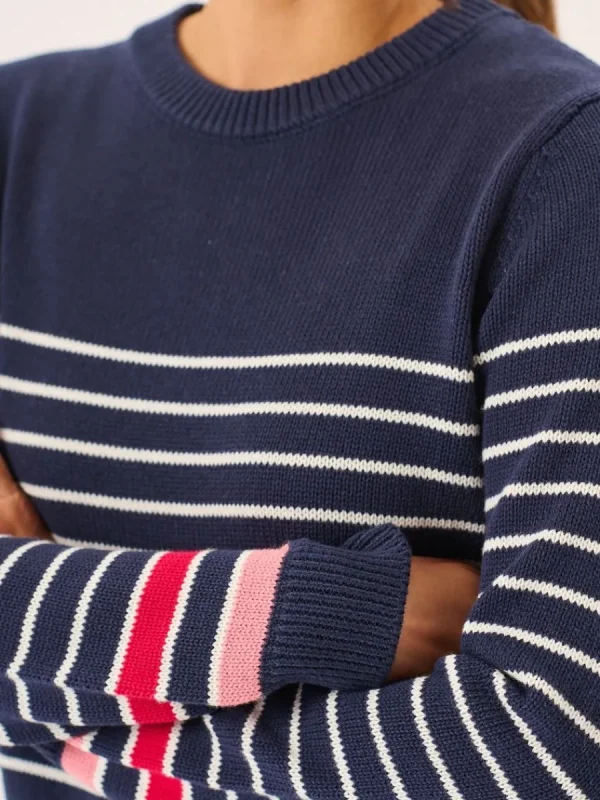 Quba & Co Navy Breton Striped Jumper - Darla Outlet