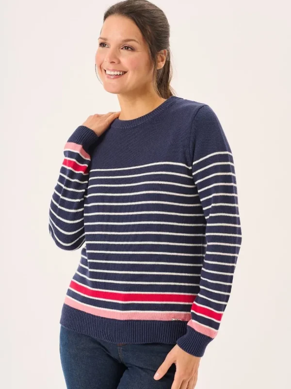 Quba & Co Navy Breton Striped Jumper - Darla Outlet