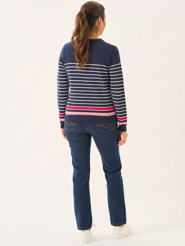 Quba & Co Navy Breton Striped Jumper - Darla Outlet