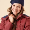 Quba & Co Navy Cable Knit Beret Outlet