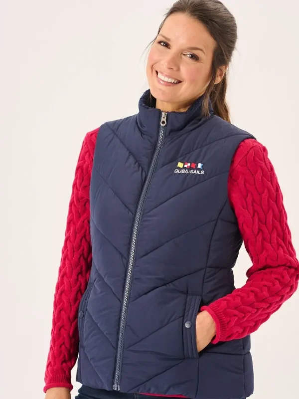 Quba & Co Navy Ladies X-Series Shower And Windproof Gilet - Kitt New