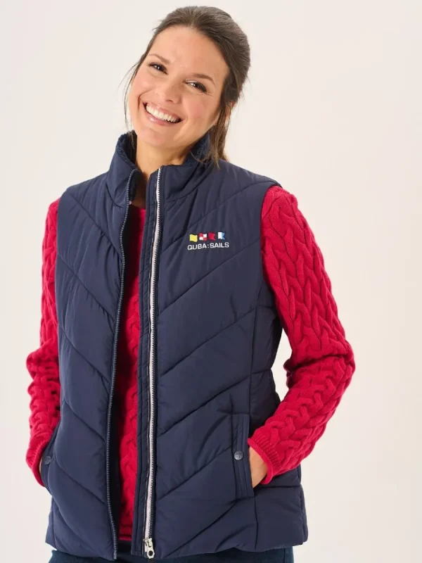 Quba & Co Navy Ladies X-Series Shower And Windproof Gilet - Kitt New