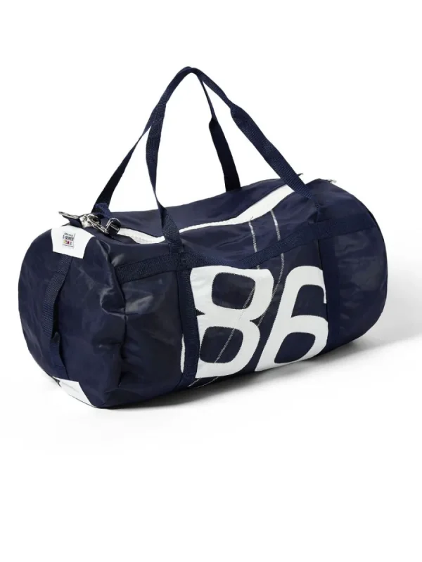 Quba & Co Navy Large Barrel Bag - Caspain Fashion