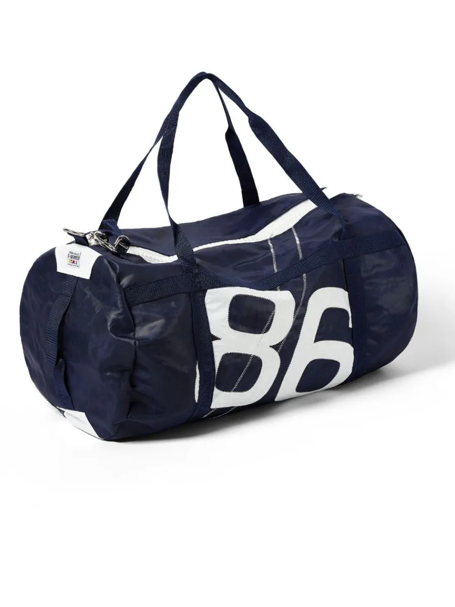 navy_large_barrel_bag__ca_2.webp Quba & Co Navy Large Barrel Bag - Caspain Fashion