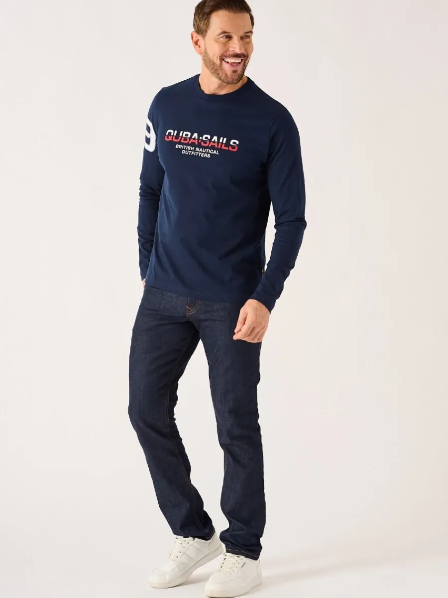 navy_long_sleeve_xseries__4.webp Quba & Co Navy Long Sleeve X-Series T-Shirt - Louiston Online