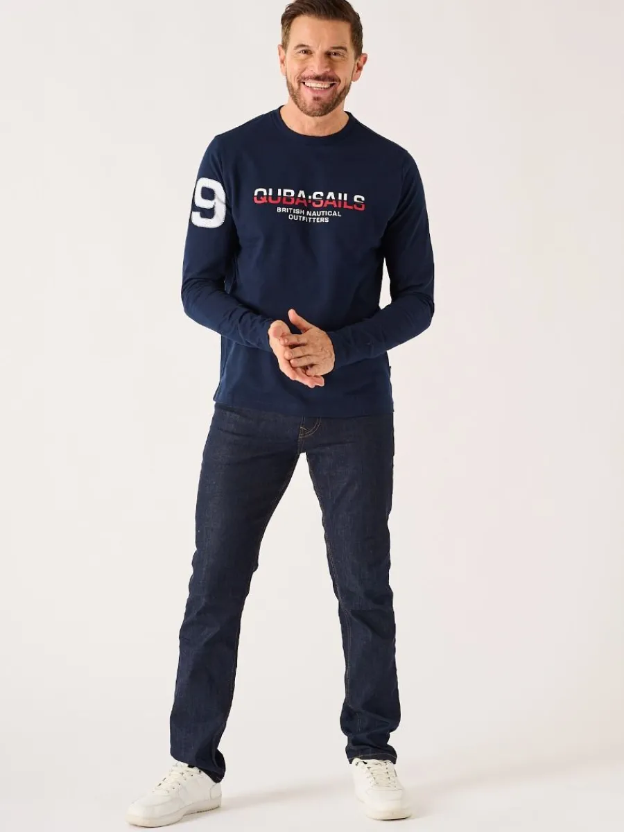 navy_long_sleeve_xseries__5.webp Quba & Co Navy Long Sleeve X-Series T-Shirt - Louiston Online