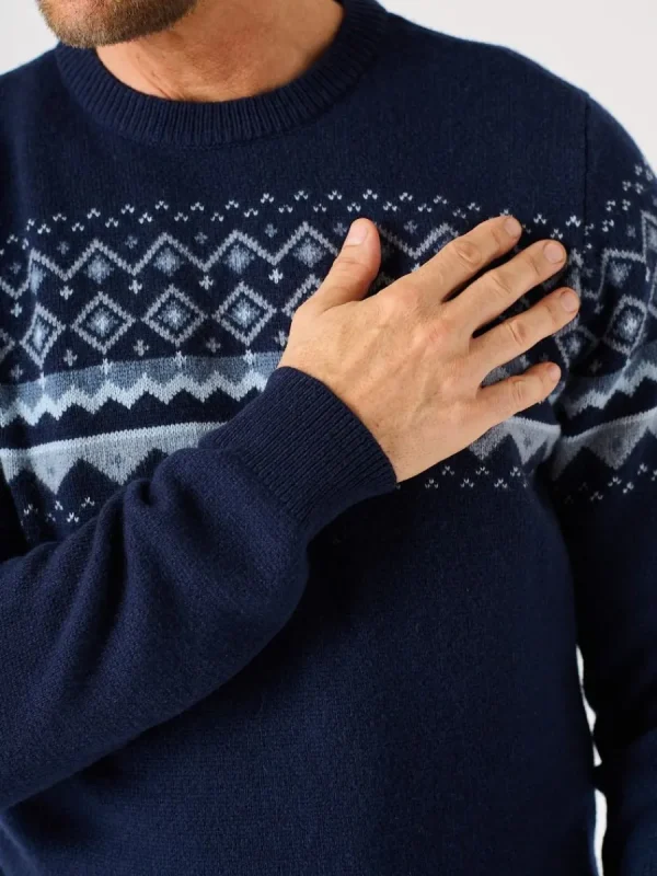 Quba & Co Navy Merino Rich Knitted Jumper - Lifestyle - Drayton Clearance
