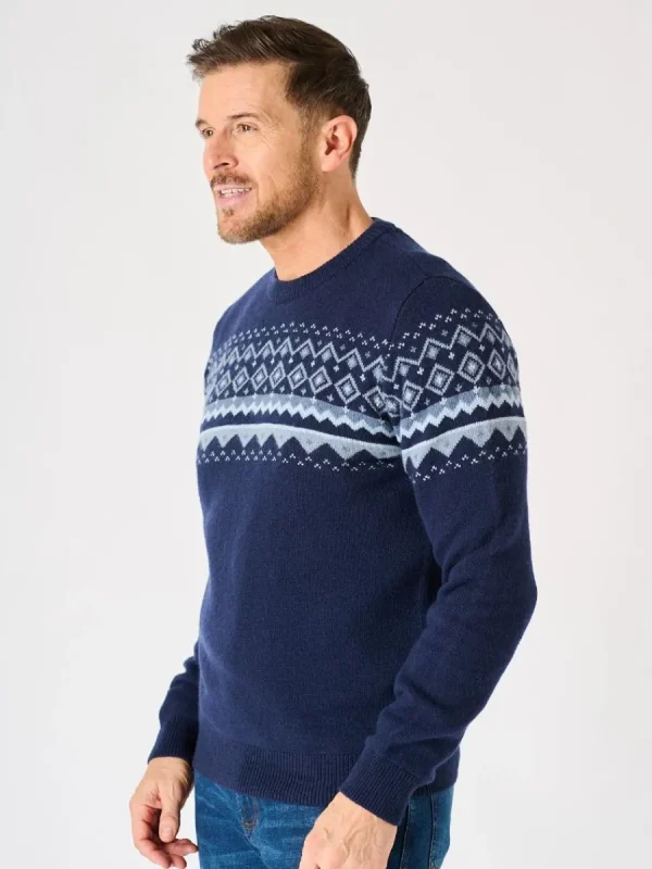Quba & Co Navy Merino Rich Knitted Jumper - Lifestyle - Drayton Clearance