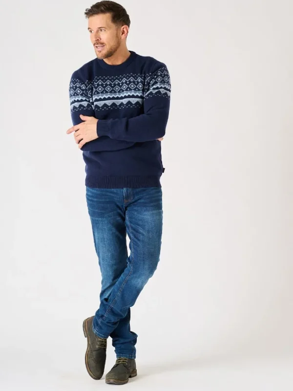 Quba & Co Navy Merino Rich Knitted Jumper - Lifestyle - Drayton Clearance