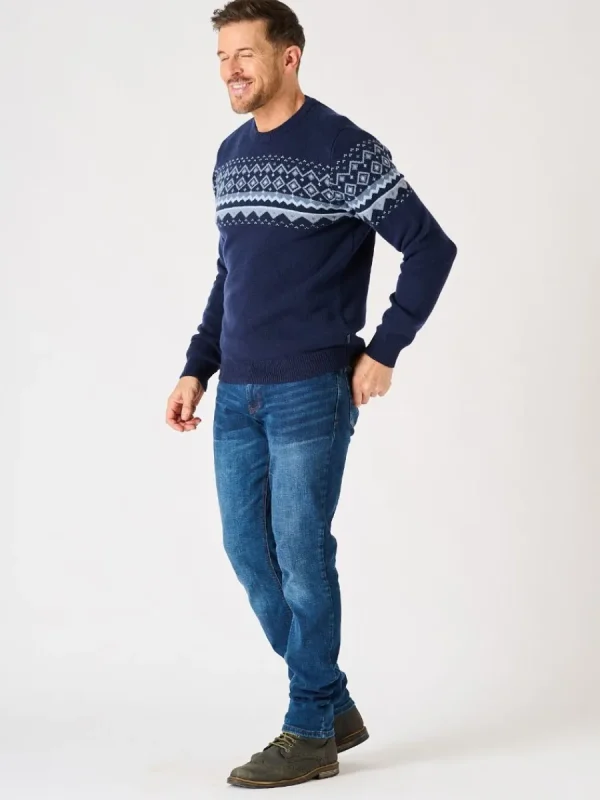 Quba & Co Navy Merino Rich Knitted Jumper - Lifestyle - Drayton Clearance