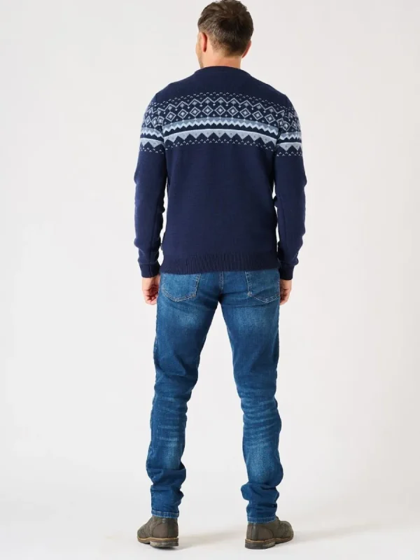 Quba & Co Navy Merino Rich Knitted Jumper - Lifestyle - Drayton Clearance
