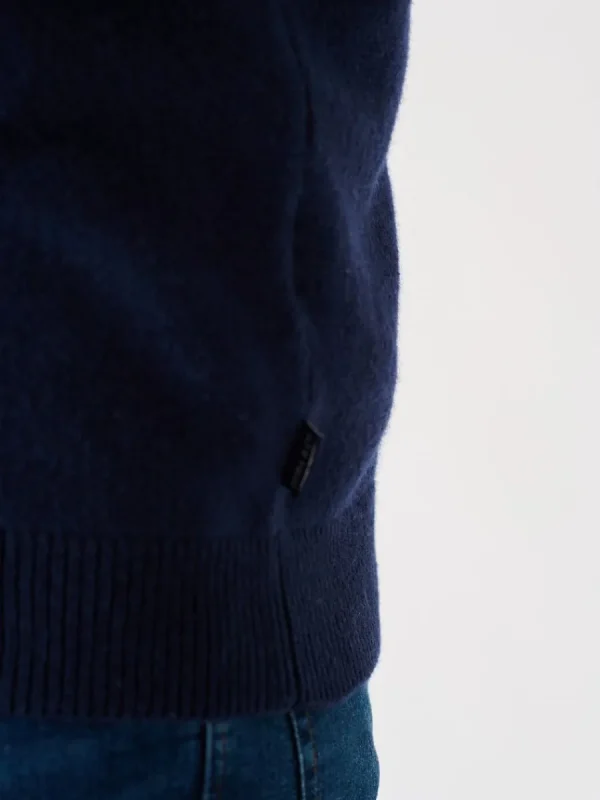 Quba & Co Navy Merino Rich Knitted Jumper - Lifestyle - Drayton Clearance