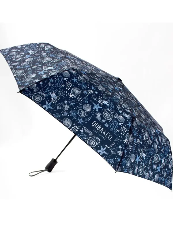 Quba & Co Navy Nautical Print Umbrella - Koga New