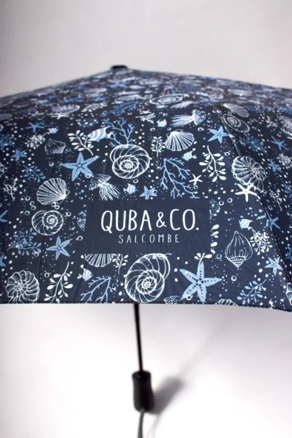 Quba & Co Navy Nautical Print Umbrella - Koga New