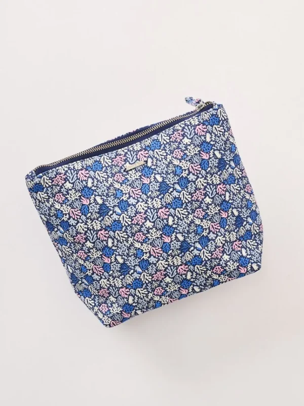 Quba & Co Navy Nautical Print Wash Bag - Tolly Clearance