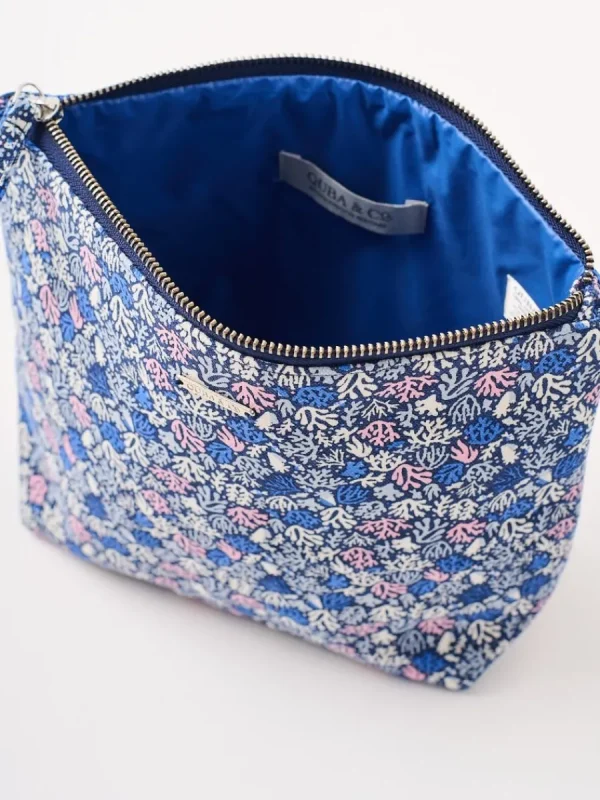 Quba & Co Navy Nautical Print Wash Bag - Tolly Clearance