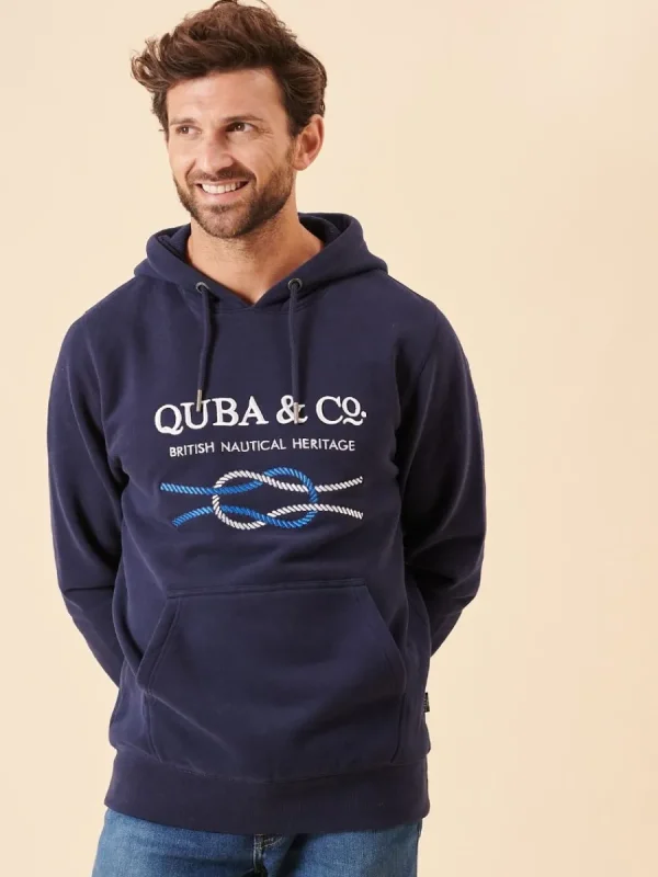 Quba & Co Navy Quba and Co Overhead Nautical Hoodie - Riveo Clearance