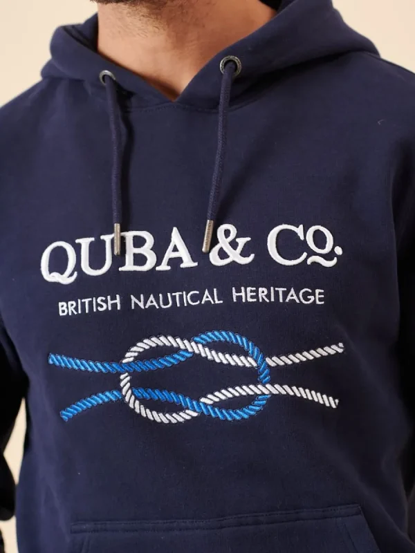 Quba & Co Navy Quba and Co Overhead Nautical Hoodie - Riveo Clearance