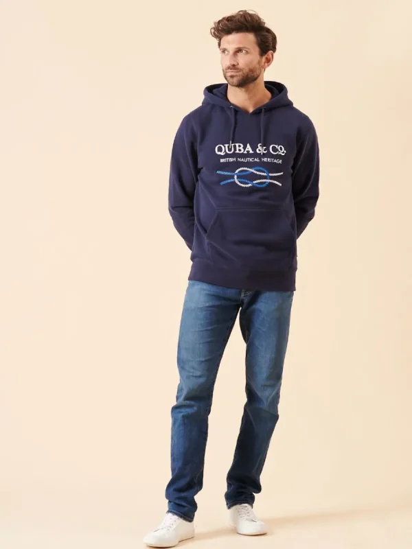 Quba & Co Navy Quba and Co Overhead Nautical Hoodie - Riveo Clearance