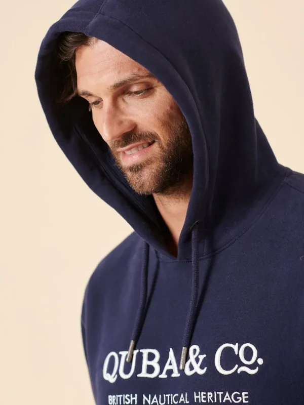 Quba & Co Navy Quba and Co Overhead Nautical Hoodie - Riveo Clearance