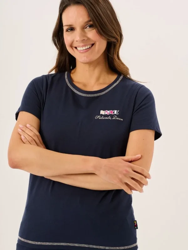 Quba & Co Navy Quba And Co X-Series Ladies Short Sleeve T-Shirt - Tenor Outlet
