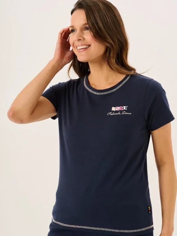 Quba & Co Navy Quba And Co X-Series Ladies Short Sleeve T-Shirt - Tenor Outlet
