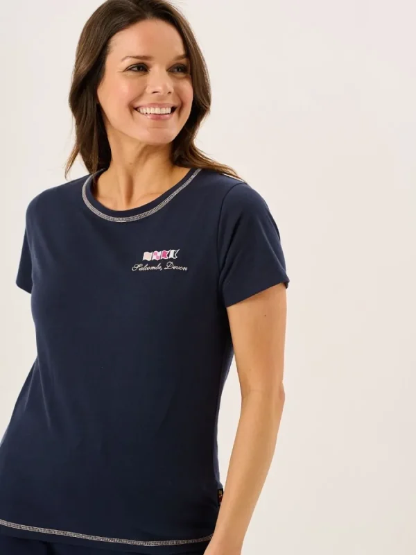 Quba & Co Navy Quba And Co X-Series Ladies Short Sleeve T-Shirt - Tenor Outlet