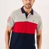 Quba & Co Navy Red And Grey X-Series Colour Block Polo - Wheldon Discount