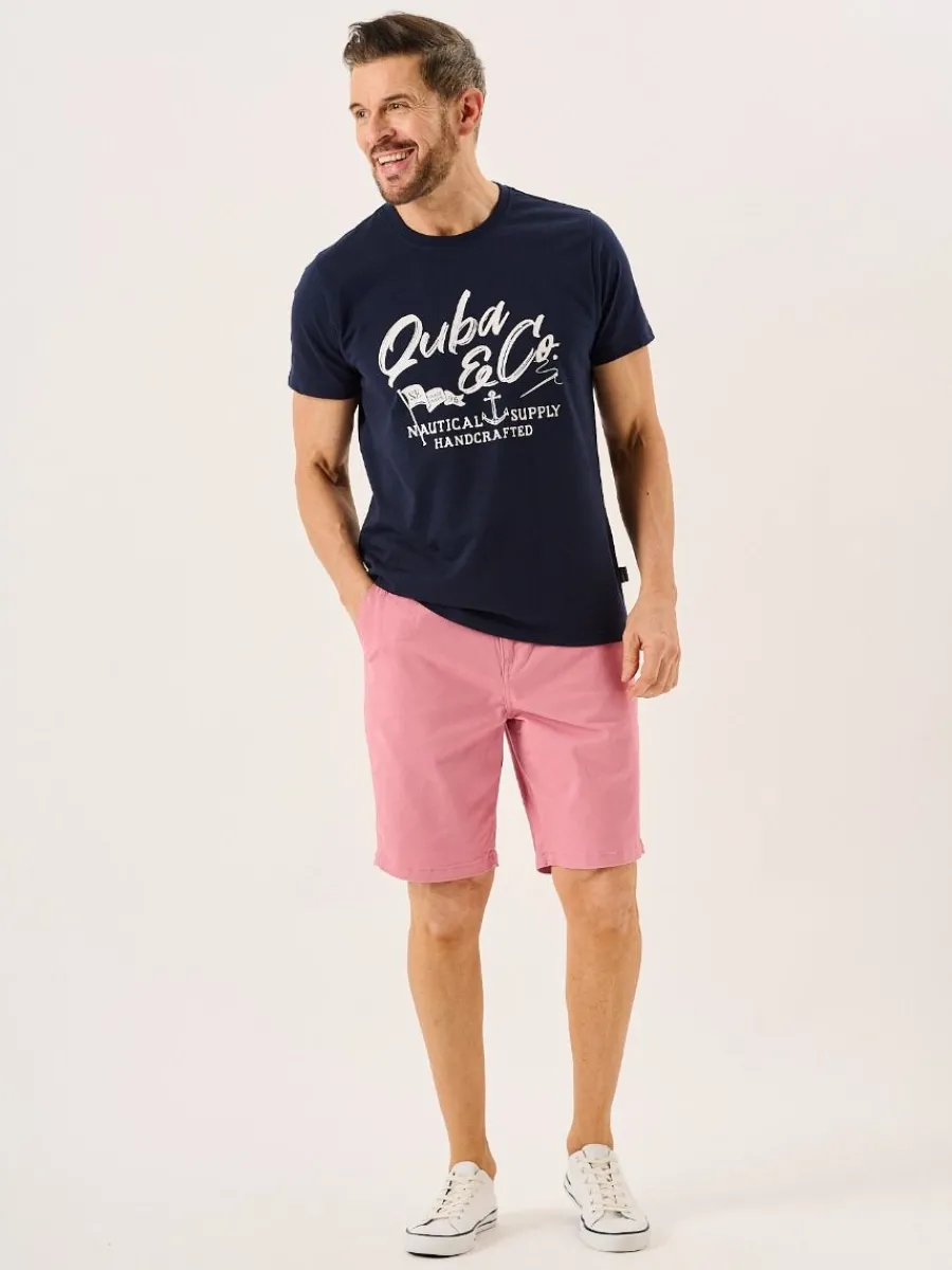 navy_slub_cotton_quba_and_5.webp Quba & Co Navy Slub Cotton Quba And Co Logo Crew Neck T-Shirt - Bodkin Fashion