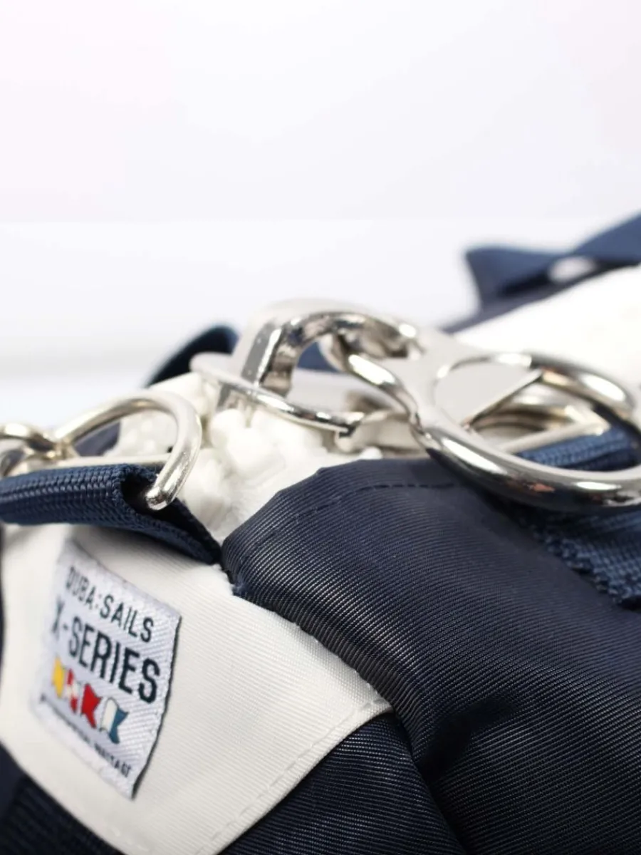 navy_small_barrel_bag__he_4.webp Quba & Co Navy Small Barrel Bag - Heron Outlet