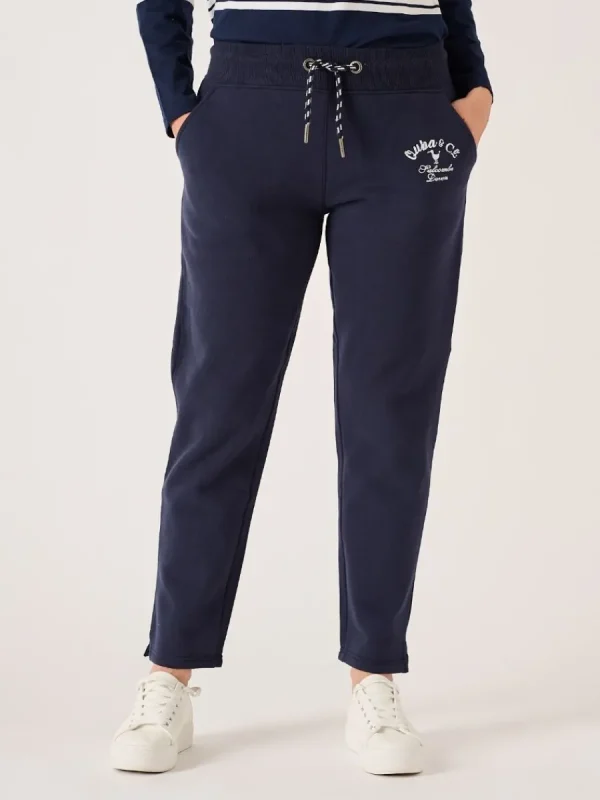 Quba & Co Navy Straight Leg Jog Pants - Lunar Best
