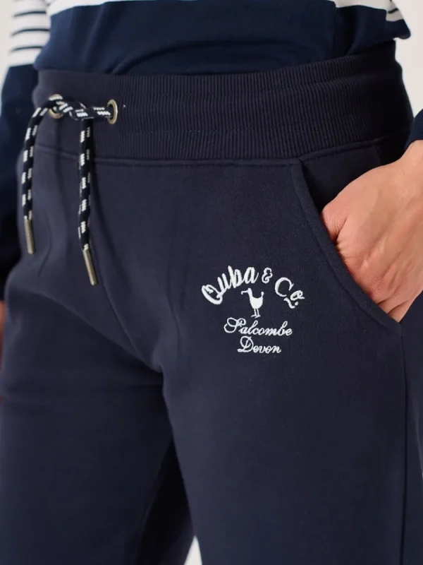 Quba & Co Navy Straight Leg Jog Pants - Lunar Best