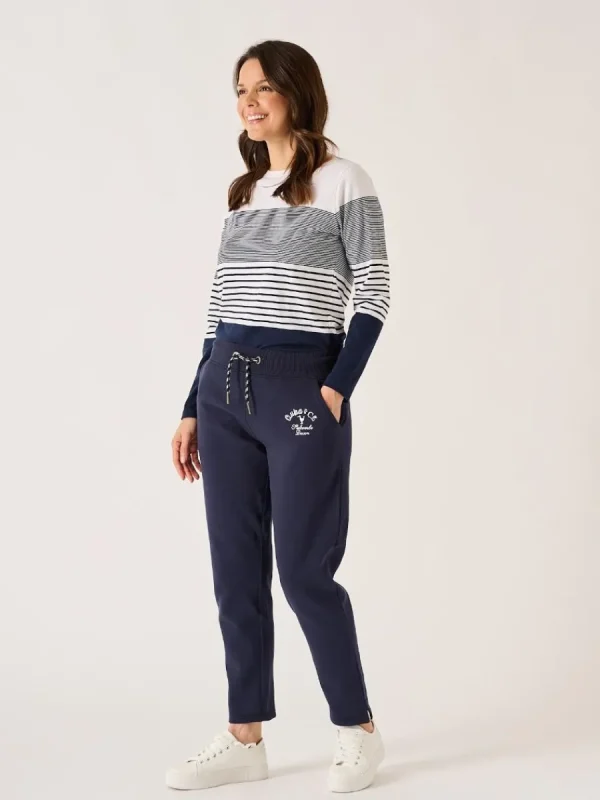Quba & Co Navy Straight Leg Jog Pants - Lunar Best