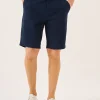 Quba & Co Navy Stretch Chino Shorts - Sandor New