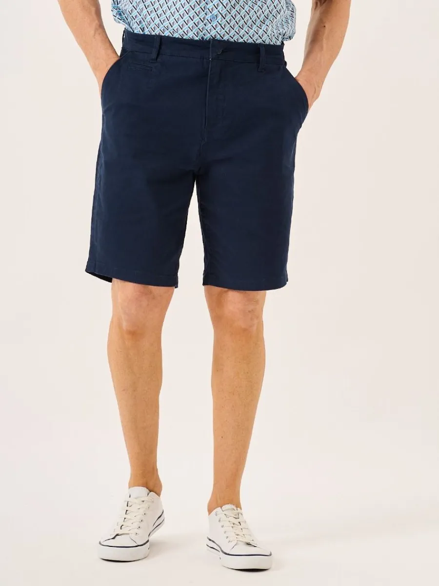 navy_stretch_chino_shorts_0.webp Quba & Co Navy Stretch Chino Shorts - Sandor New