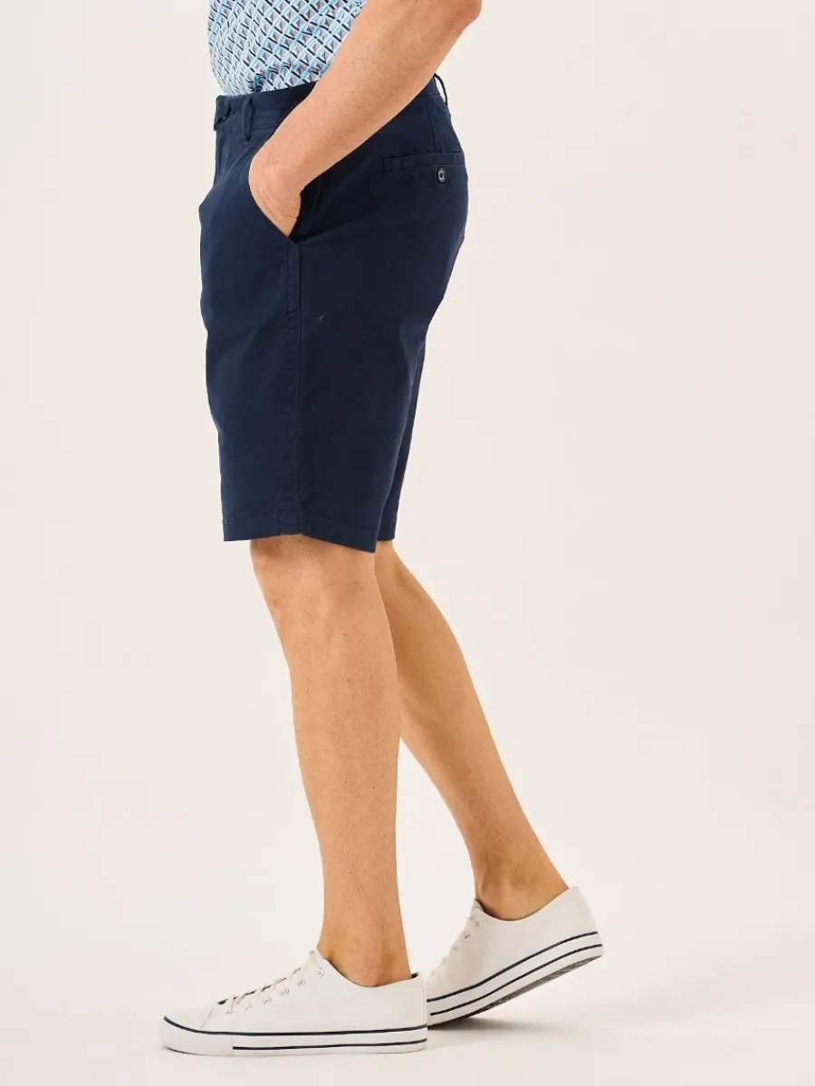 navy_stretch_chino_shorts_3.webp Quba & Co Navy Stretch Chino Shorts - Sandor New